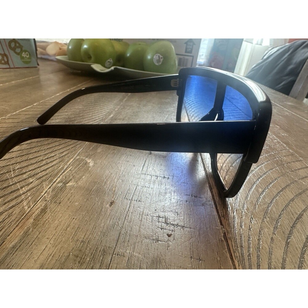 oversized sunglasses women Square Frame Blue Brown - Picture 2 of 5